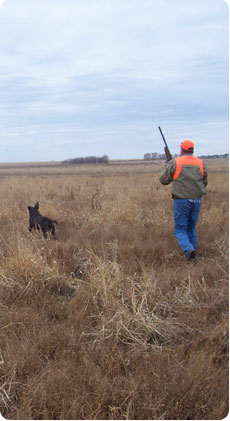 Hunter and dog